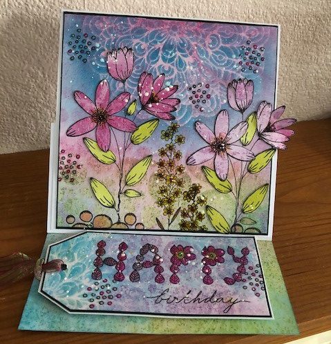 Birthday Floral Easel Card