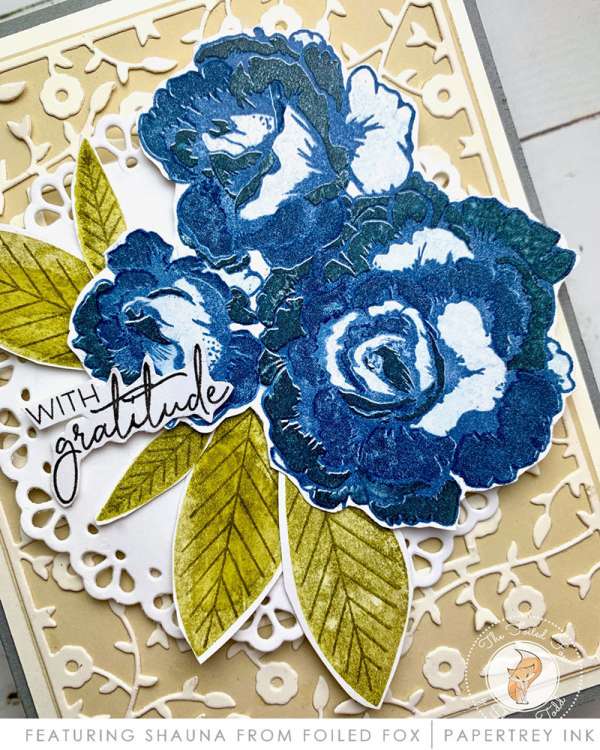 Blue Roses Thank You Card