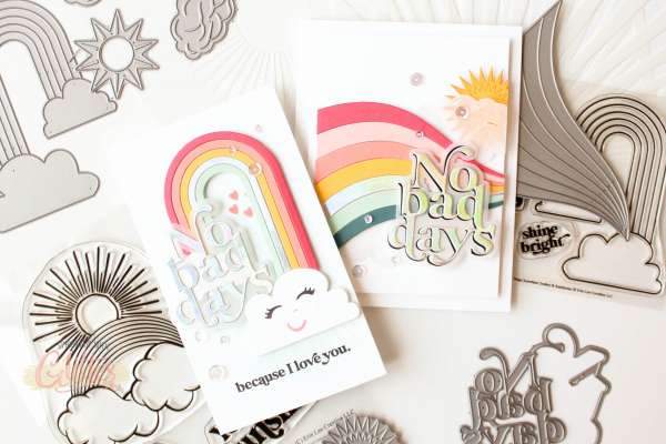 Rainbow Die Cut Cards