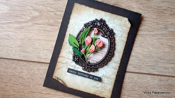 Faux Metal with Embossing and Wax