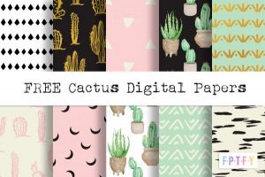 Free Cactus Pattern Paper