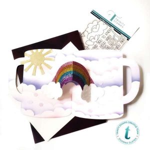 Coffee and Rainbows Pop Up Card