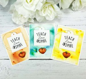 Teacher Cards w/ Watercolor Backgrounds