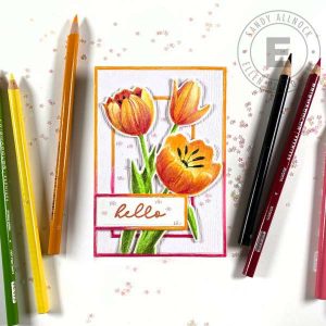 Tulip Notecard with Colored Pencils