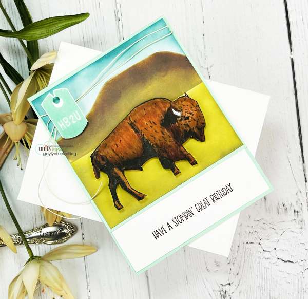 Masculine Buffalo Scene Card Tutorial