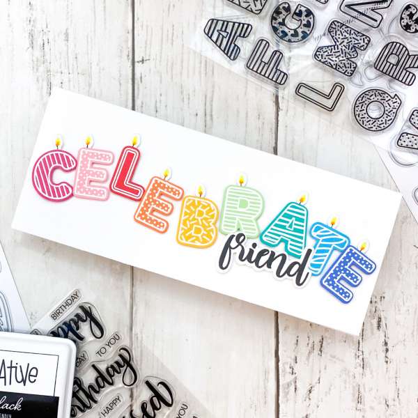 Colorful "Celebrate" Card Tutorial