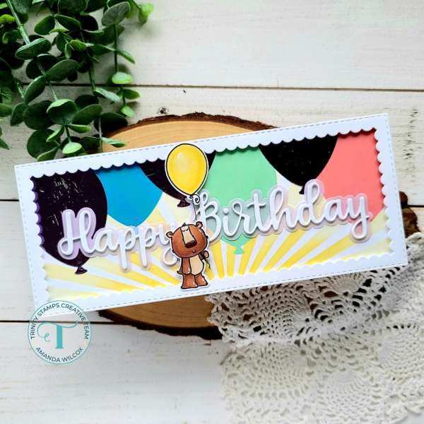 Layering Stencils Birthday Card Background