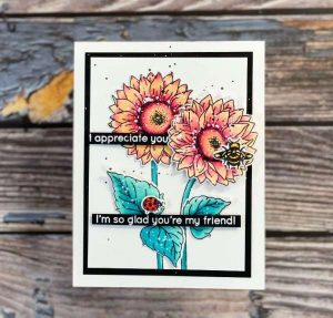 Colorful Sunflowers Card