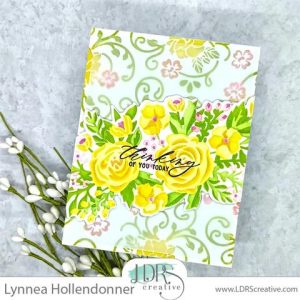 Stenciled Floral Card