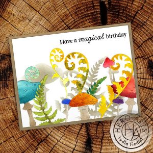 How to Use Dies to Create Stencils - Mushroom Card