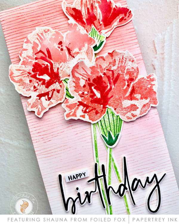 Pink Carnation Card using Layering Stamps