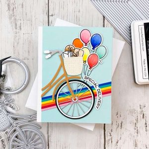 Bicycle and Balloons Birthday Card