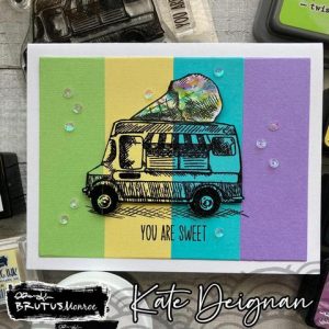 No Coloring Ice Cream Truck Card