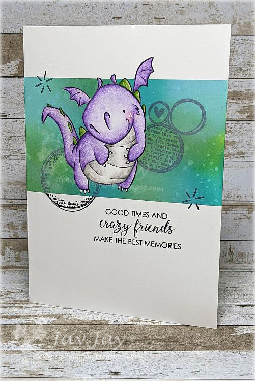 One Layer Dragon Card with Masking Technique