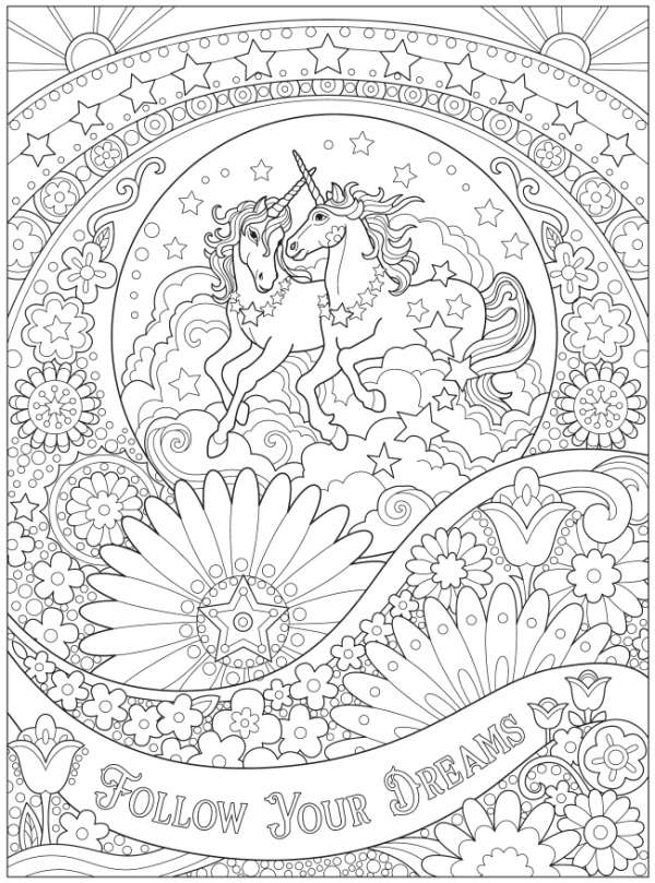 6 FREE Unicorn Coloring Pages