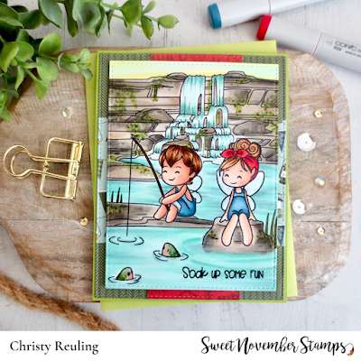 Fairy Waterfall Scene Card