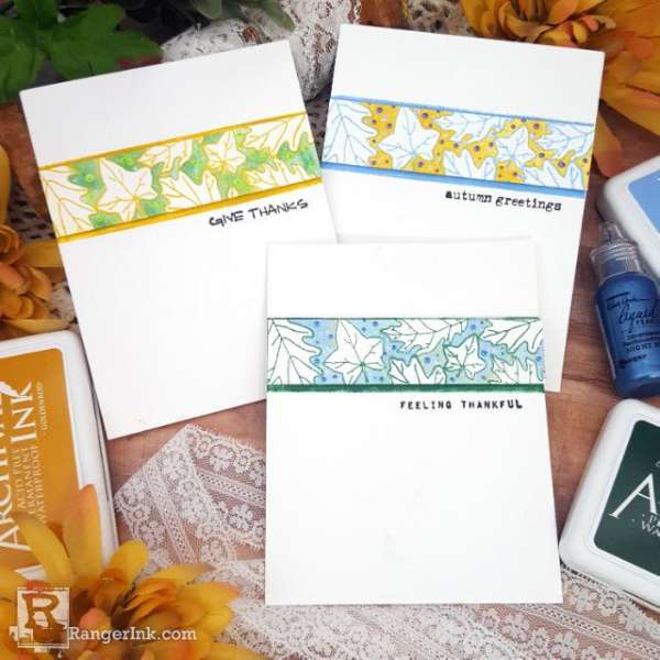 Easy Autumn Border Cards