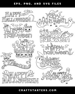 10 FREE Happy Halloween Digital Stamps