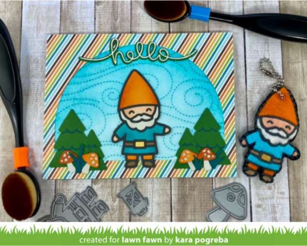 Gnome Card with Felt Key Chain