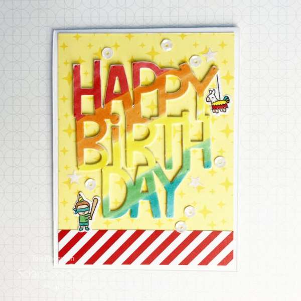 Rainbow Birthday Sentiment Card