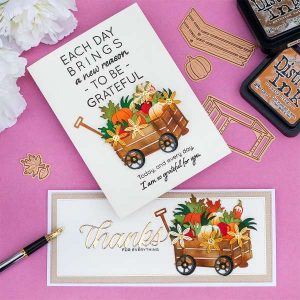 2 Autumn Harvest Wagon Cards