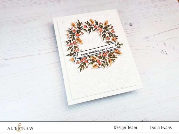 Autumn Wreath Card with Layering Stamps