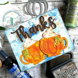 Pumpkin Mugs Thank You Card