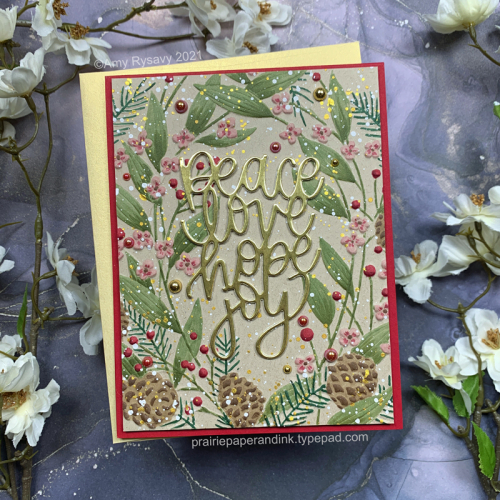 How to Color Dry Embossing for a Christmas Card