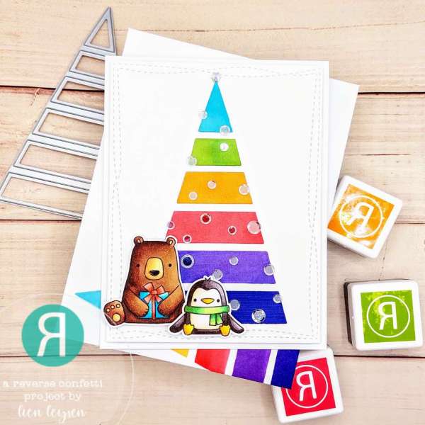 Rainbow Christmas Tree Card