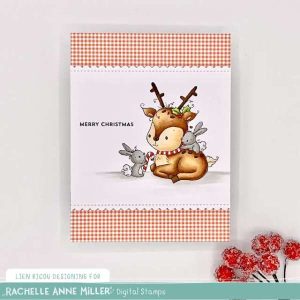 Reindeer and Rabbits Christmas Card