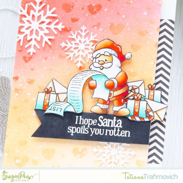 Stamped Santa Christmas Card