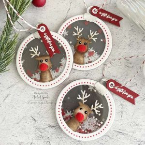 Rudolph Reindeer Shaker Gift Tags