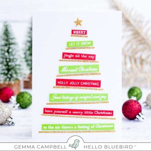 Sentiment Strip Christmas Tree Card