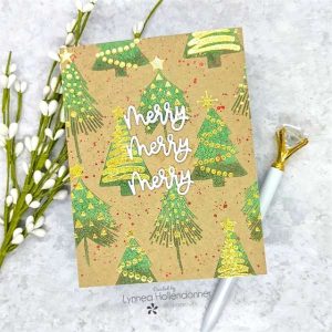 Christmas Trees Card with Stamping and Foiling