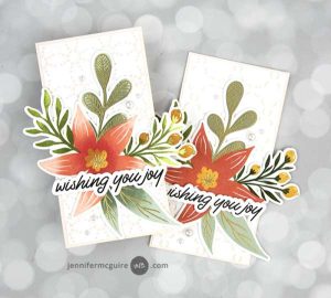 Holiday Botanical Cards with Solid Stamps