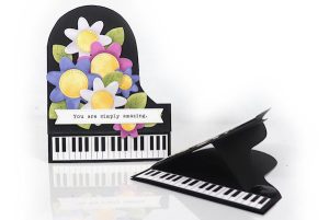 Grand Piano Shaped Card with FREE Template