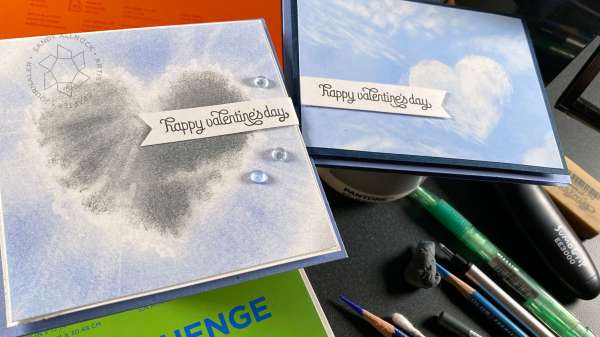 How to Create Heart Shaped Cloud Cards with Erasers