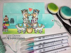 Llama Slider Card with Mirror Stamping