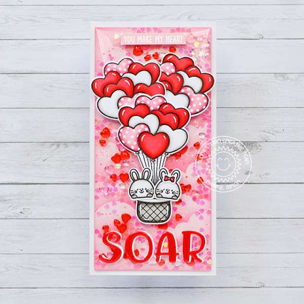 Valentine Edge to Edge Shaker Card