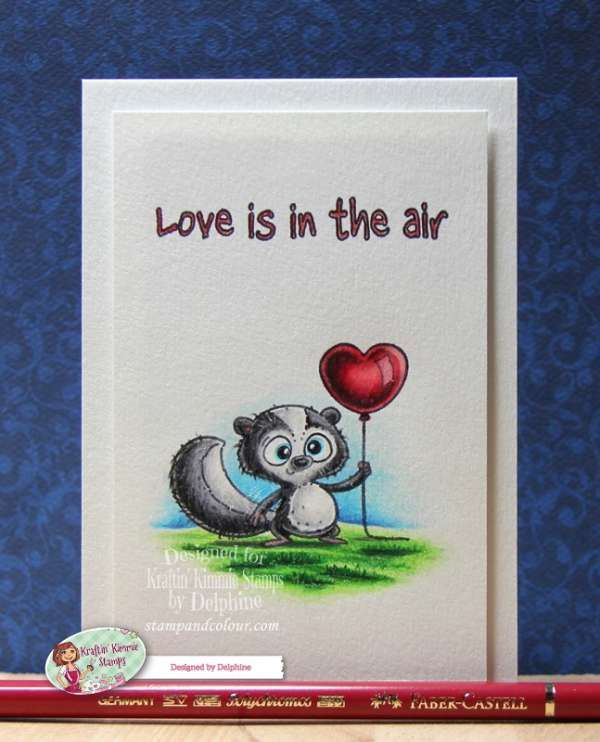 Skunk Valentine's Day Card