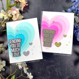 Stenciled Heart Cards