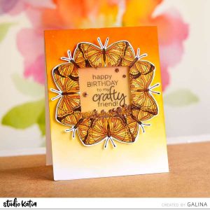 Butterfly Frame Shaker Card