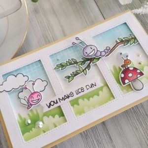 Cute Bugs Mini Slimline Card