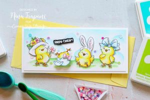 Easter Chicks Slimline Card