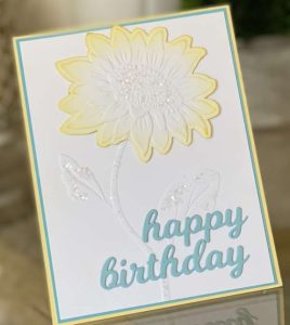 Sunflower Embossing Folder Card