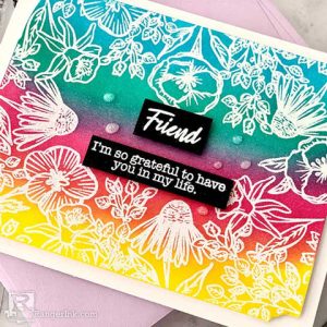 Floral Resist Technique Card