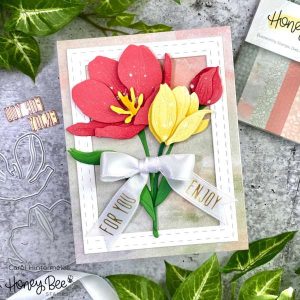 Tulip Card with Foiled Ribbon