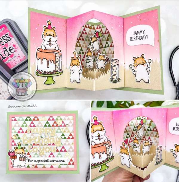 Hamster Pop Up Birthday Card