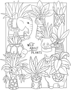 6 Plants Coloring Pages