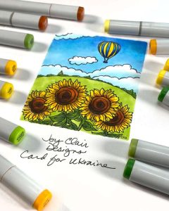 5 Free Sunflower Digital Stamps #CardsforUkraine